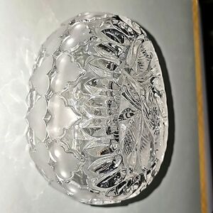 Hofbaur Crystal Byrdes Collection Egg Shaped Covered Large Trinket Box with Lid